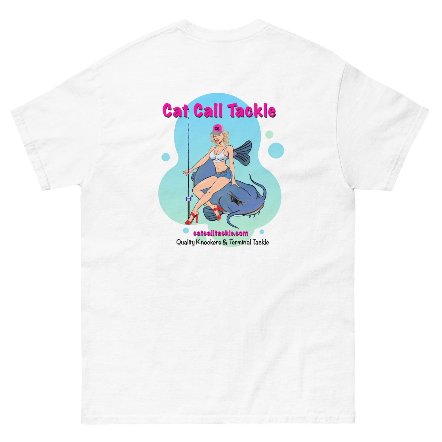 Men's Cat Call pin up logo T