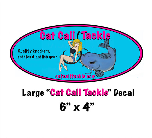6”x4” (large) oval Cat Call Tackle Decal